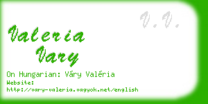 valeria vary business card