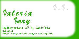 valeria vary business card